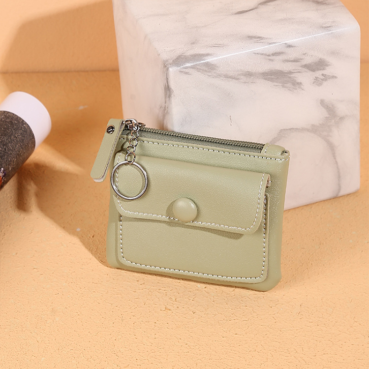 Women's Fashionable Square Button Coin Purse Short Wallet with Card Holder