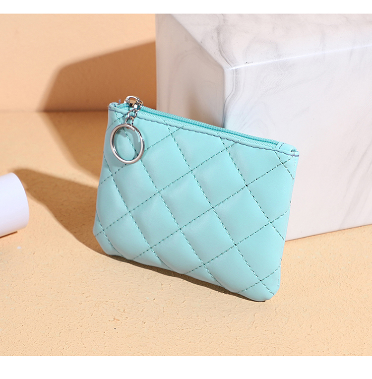 Women's Pink Cute Slim Wallet Small Coin Purse, Leather Card Holder with Keychain for Girls