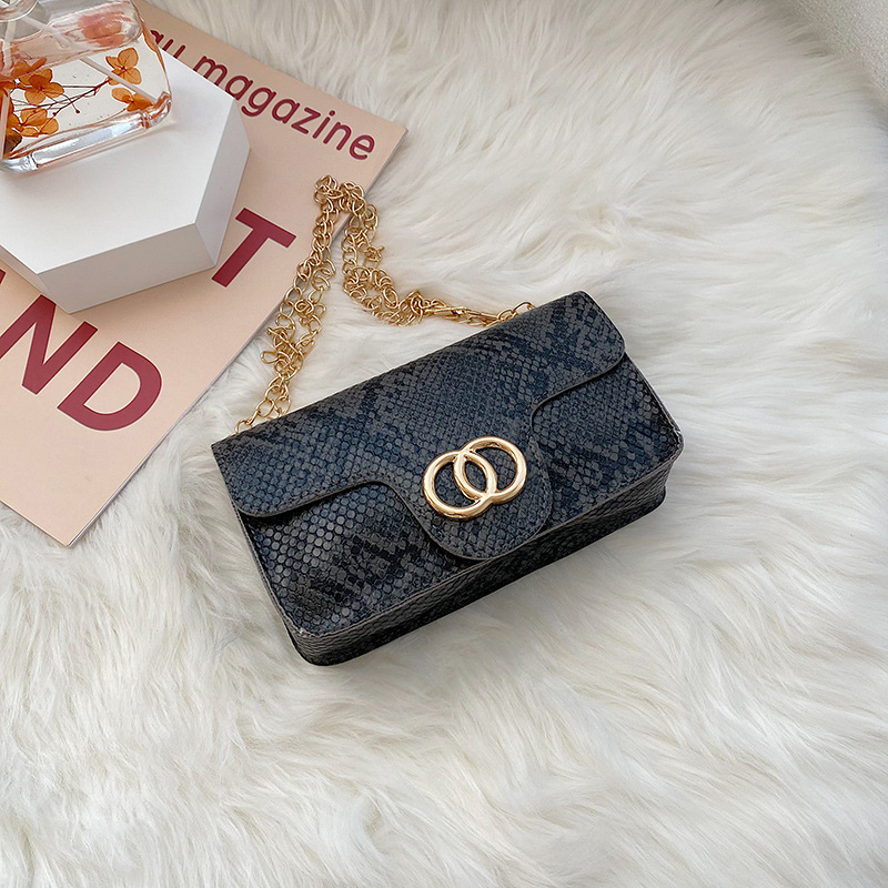 Women's & Girls Mini Snakeskin Crossbody Purse Cute Chain Strap Shoulder Bag