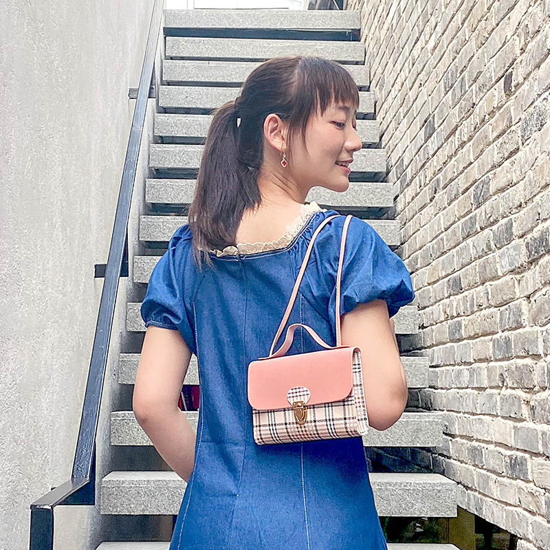 2021 cheapest pu plaid stripe women mini bag ladies small bag girl fashion shoulder cross body Mobile phone mini hand ba