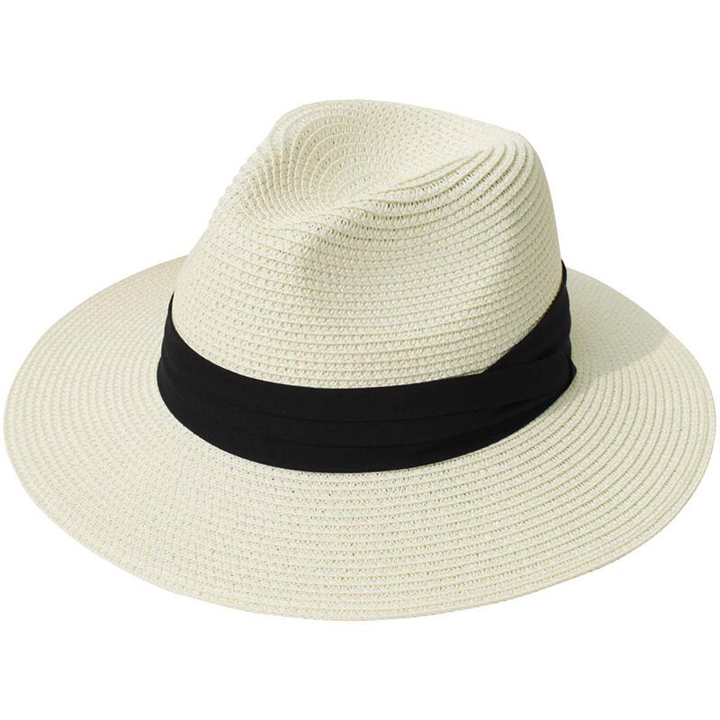 Hat Spring Summer Breathable Straw Braid Floppy Hat for Women & Men, Outdoor Sun Protection