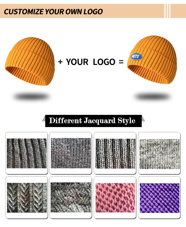   Winter Hat Embroclothes beanie Unisex Adults Knitted Beanies 