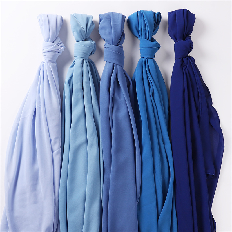  Plain Premium Hijab Muslim Borong Tudung Woman Pearl Chiffon Shawl Other Scarves Ethnic Scarf