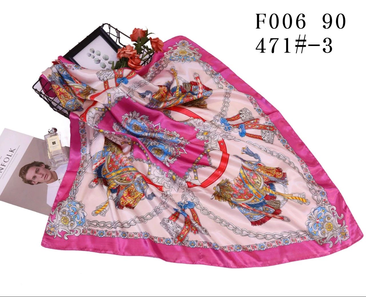  Outlet Casual Satin Silk Women 2021 Scarves with Luxury Design