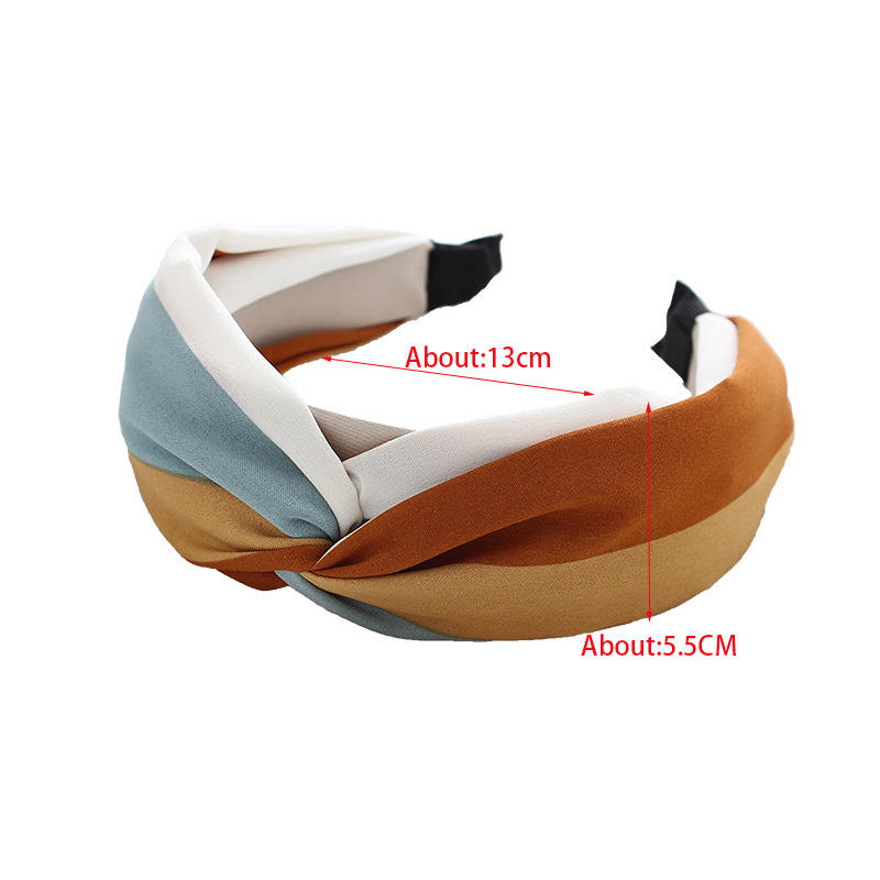 2023    4 Colours hair hoop Fabric Rainbow Crossed hair accessories Knotted Woman's Headbands