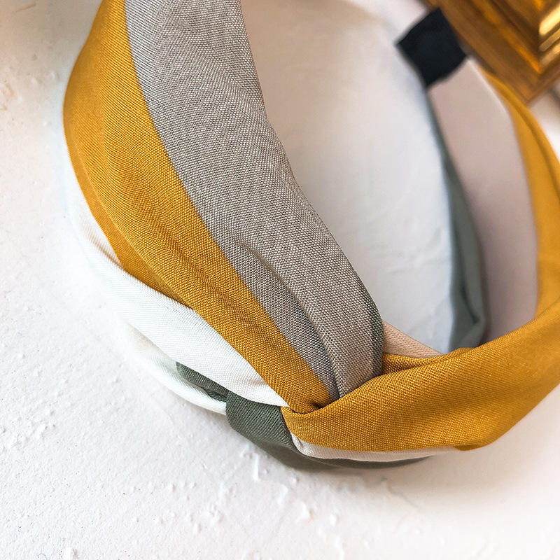 2023    4 Colours hair hoop Fabric Rainbow Crossed hair accessories Knotted Woman's Headbands