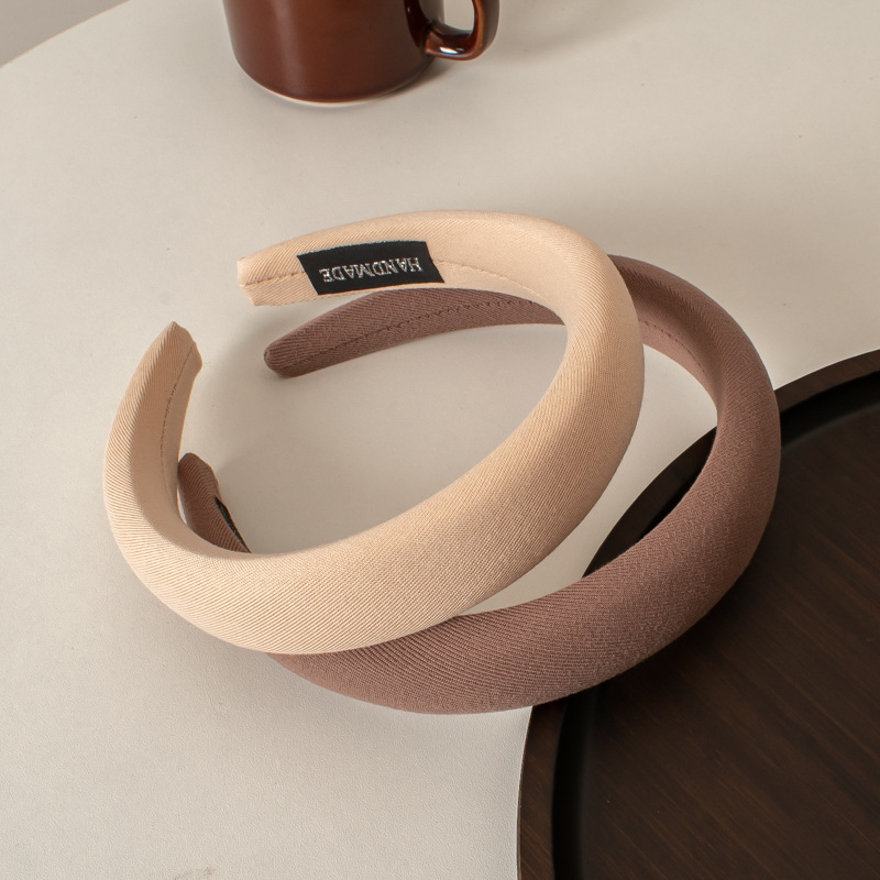 2022 new best selling Plush sponge Headband solid color fashion hair bands for women accessories