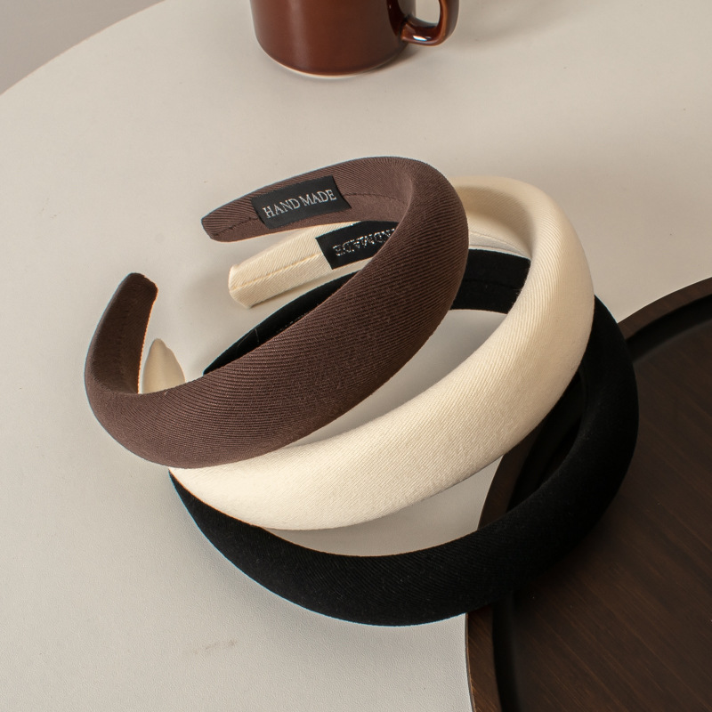 2022 new best selling Plush sponge Headband solid color fashion hair bands for women accessories