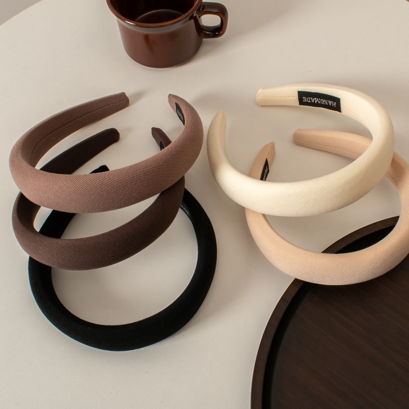 2022 new best selling Plush sponge Headband solid color fashion hair bands for women accessories