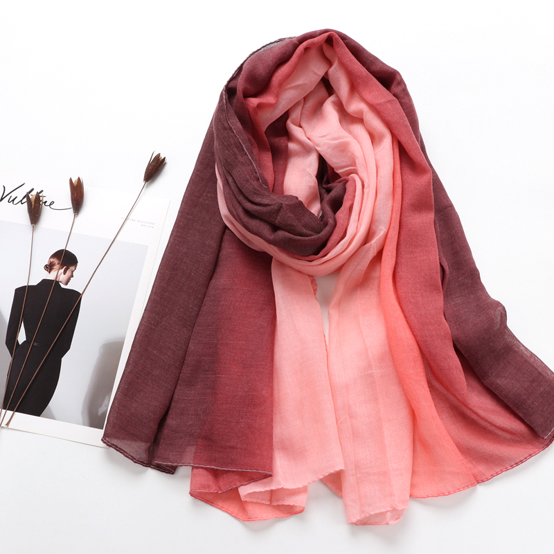 10 colors women islam malaysia muslim high grade viscose ombre solid plain hijab scarf