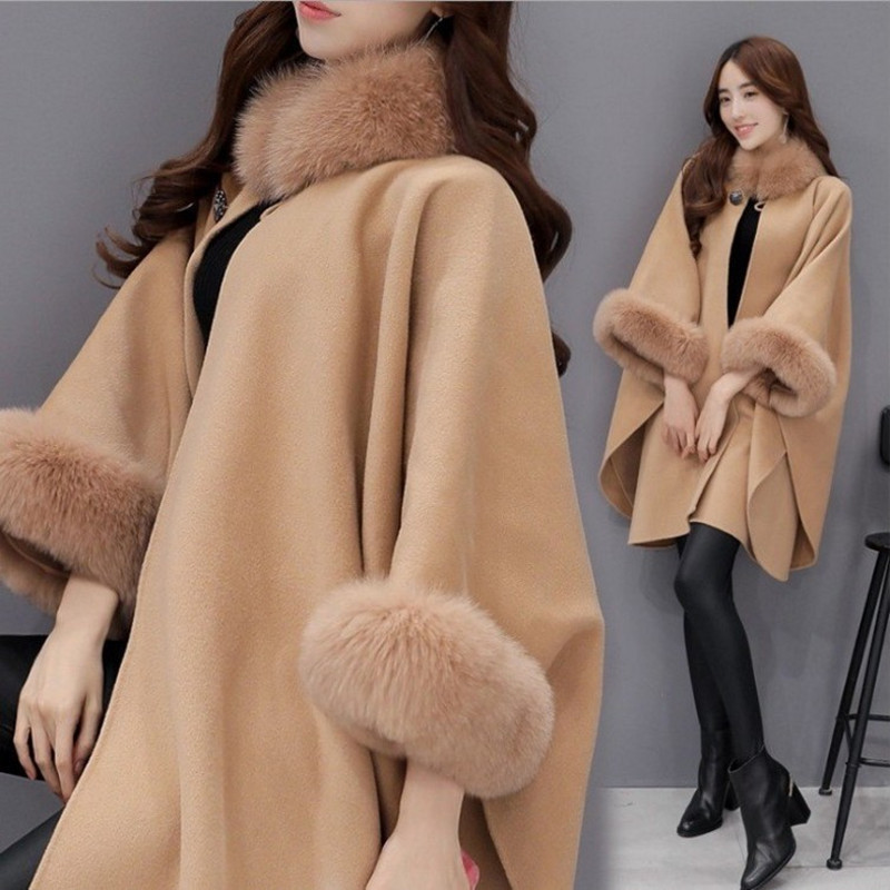 new type Poncho Winter Jacket Coat Women Sweater Casual Coat Winter Long Cardigan Loose Long Sleeve Female Cape woollen 