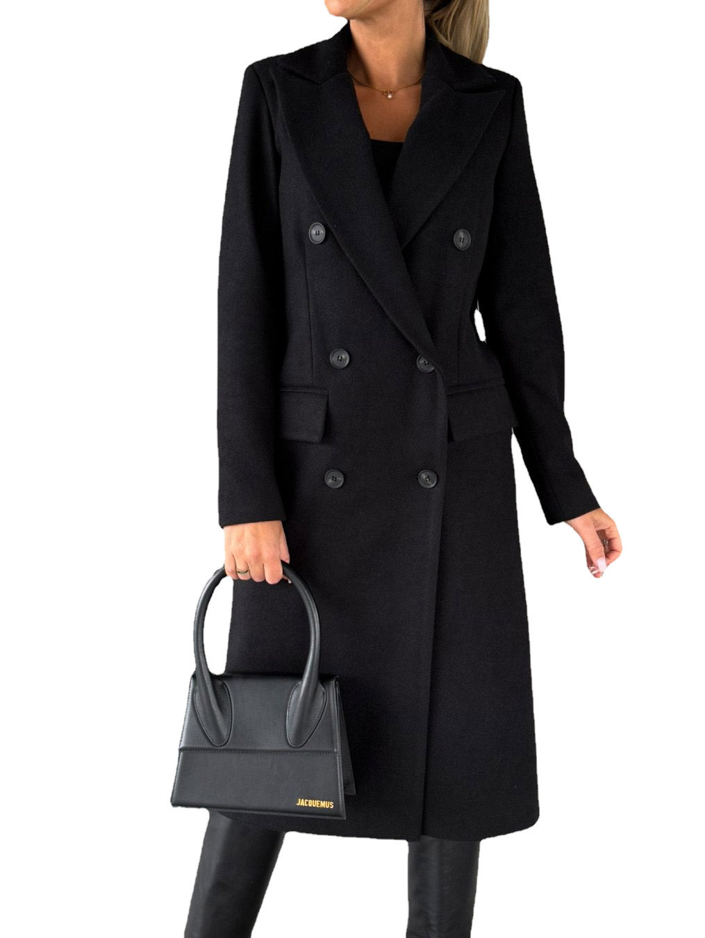Fall&Winter Womens Clothing Top Quality Lapel Double-Breasted Slash Slim Wool Overcoat Plus Size Tops For Women 2022