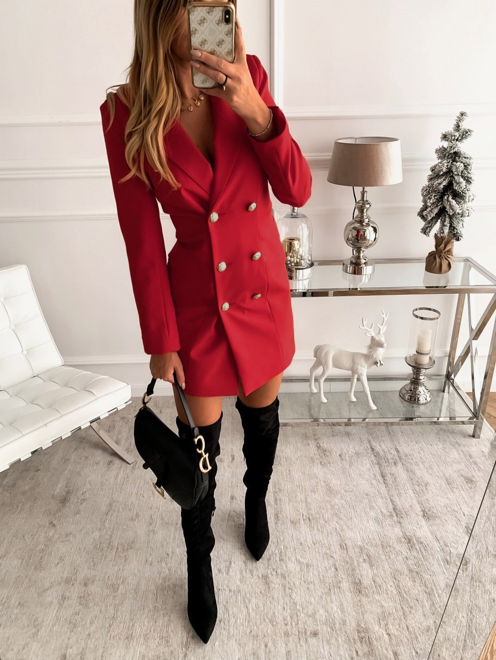 2022 Autumn Winter Women Formal Blazer Dress Double Breasted Fashion Casual Sexy Mini Elegant Ladies Blazer Dress