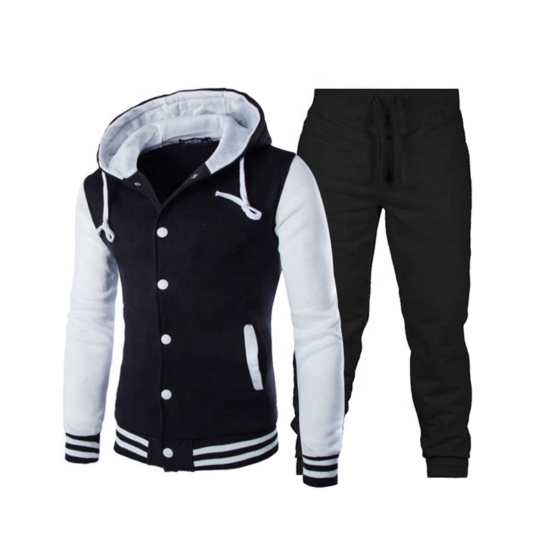 High Quality 80% Polyester Korean Style Cardigan Slim Fit Baseball Varsity White Shirts Jacket For Men Shirt Casual