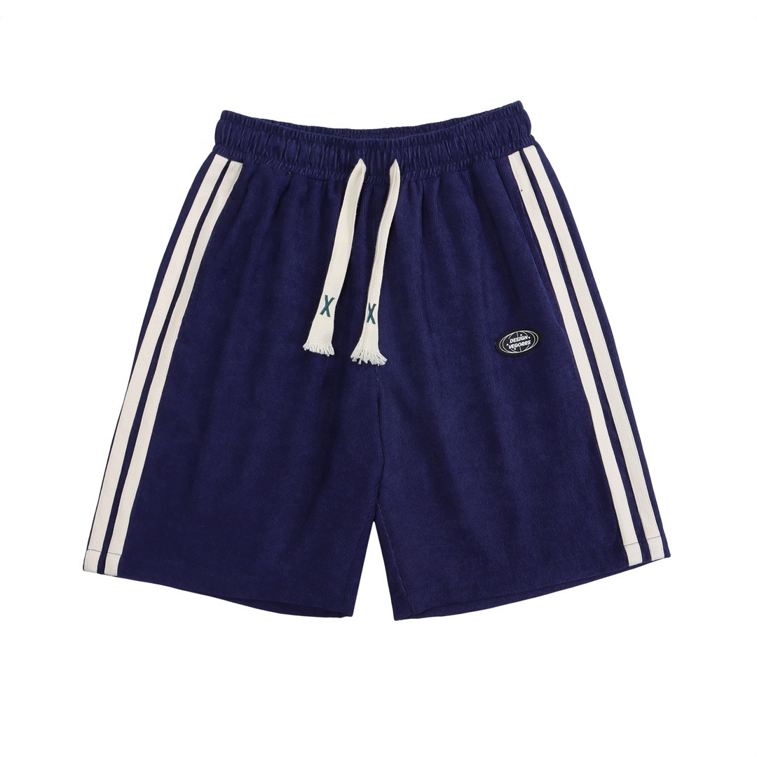 Made In China Good Quality Corduroy Varsity Jacket Men's Cotton Button Shirts Casual Short Sleeve Bottoms Pants