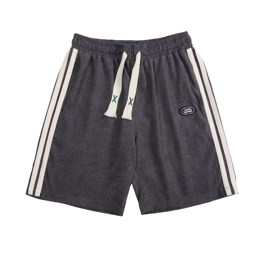 Made In China Good Quality Corduroy Varsity Jacket Men's Cotton Button Shirts Casual Short Sleeve Bottoms Pants