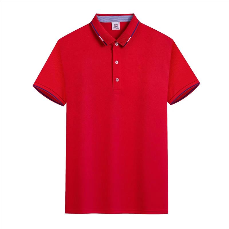 New Design   Men Clothes Short Sleeved Polyester Spandex Quick-dry Golf T Shirt Casual Lapel Polo Shirt
