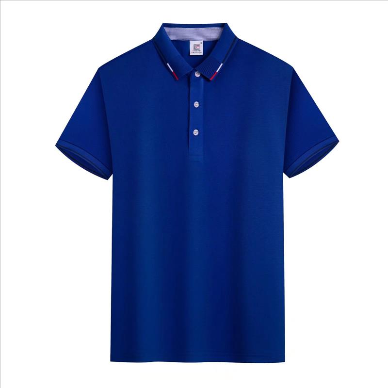 New Design   Men Clothes Short Sleeved Polyester Spandex Quick-dry Golf T Shirt Casual Lapel Polo Shirt