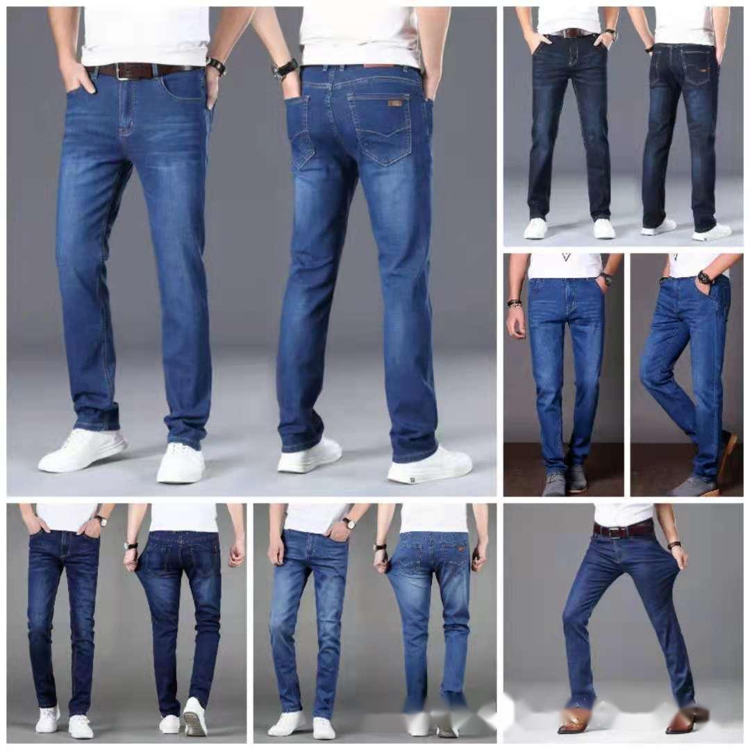  Mens Jeans Denim s Straight Casual Slim Fit Pant Boys Stretch Jeans Men Zipper Fly Closure Skinny J
