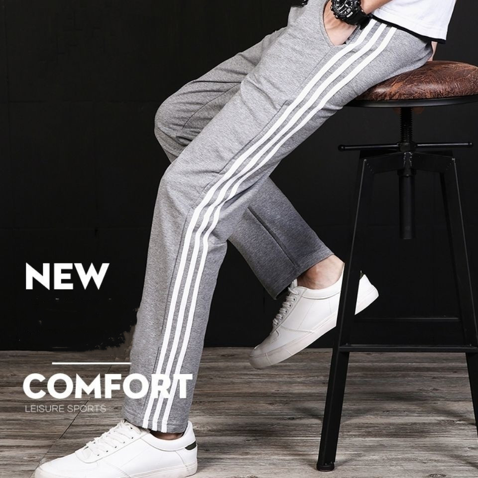 Summer Thin Pants Men's Loose Straight Casual Trousers Men's Trend Quick-drying Student Running Sports Pants