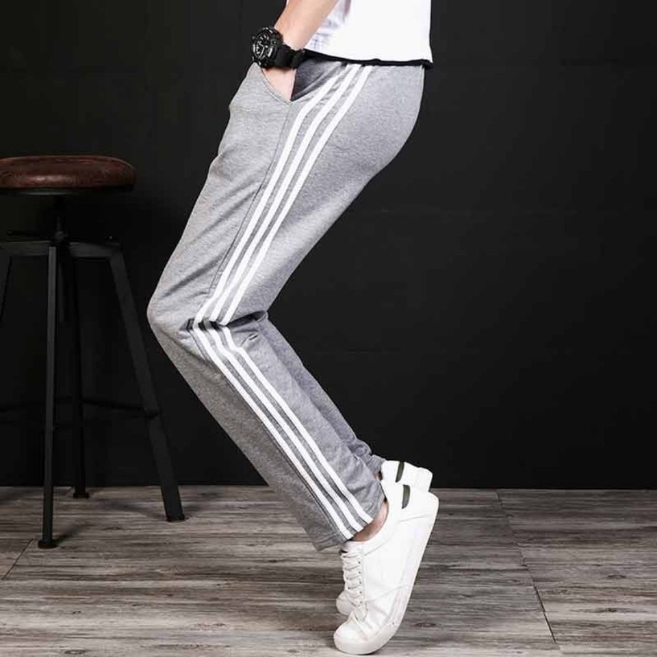 Summer Thin Pants Men's Loose Straight Casual Trousers Men's Trend Quick-drying Student Running Sports Pants