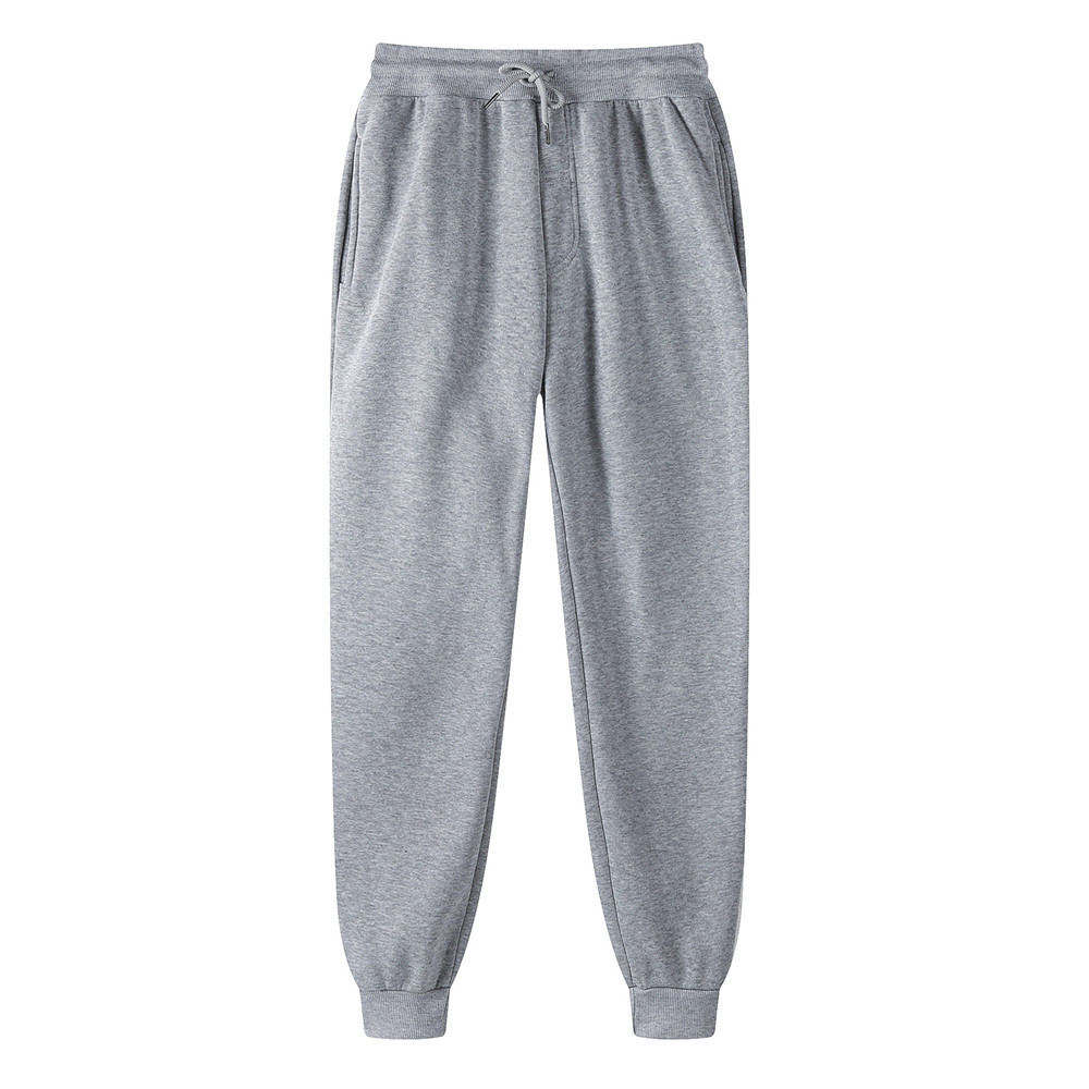   solid color sweatpants Fitted French Terry Stacked fleece trousers Men's Sweatpants men jogger pants