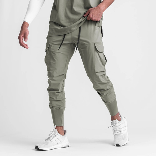 Fashion New Arrival Skinny Drawstring work Cargo Pants Multi Pockets Casual Sweat Trousers black cargo pants for men