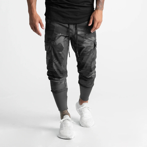 Fashion New Arrival Skinny Drawstring work Cargo Pants Multi Pockets Casual Sweat Trousers black cargo pants for men