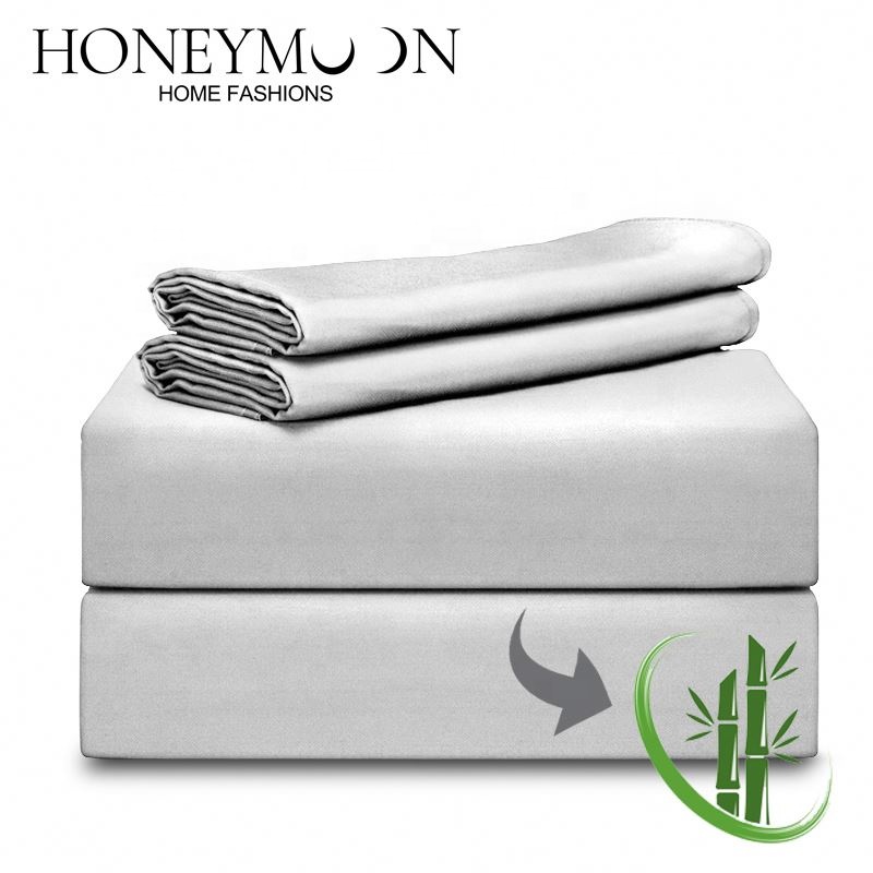 Super Soft bamboo linen bedding 300 Thread count 100% organic Bamboo textile bedsheet set king size
