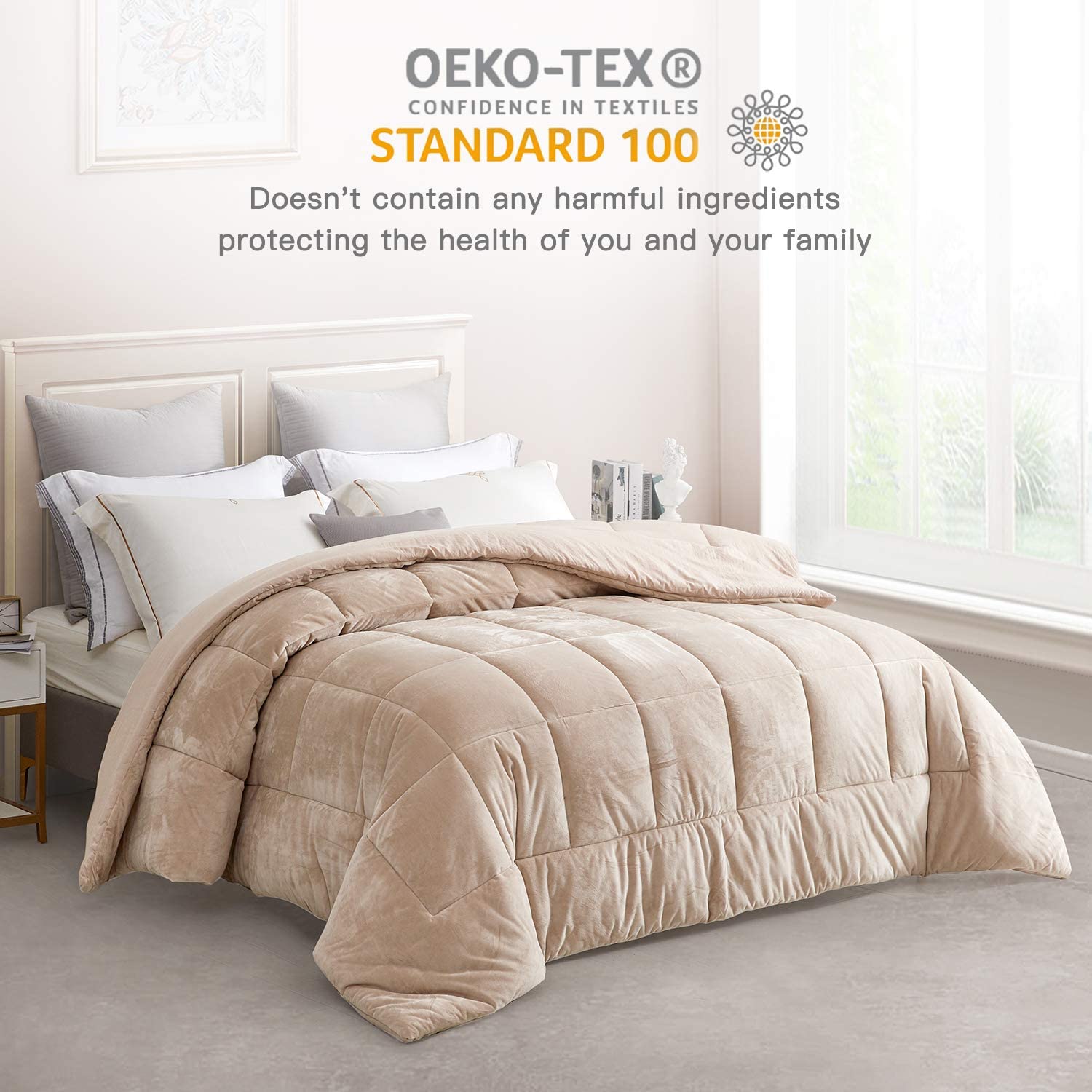 Stitching 100% Polyester  Thick  Comforter Sets Bedding