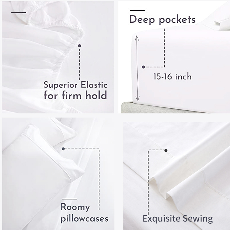 Home Massage Bedding 100% Organic Cotton Queen Size Bed Sheet Set hotel bed sheet set 100% cotton