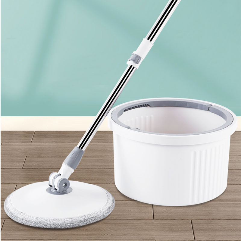 household floor cleaning plastic rotation round bucket with mop