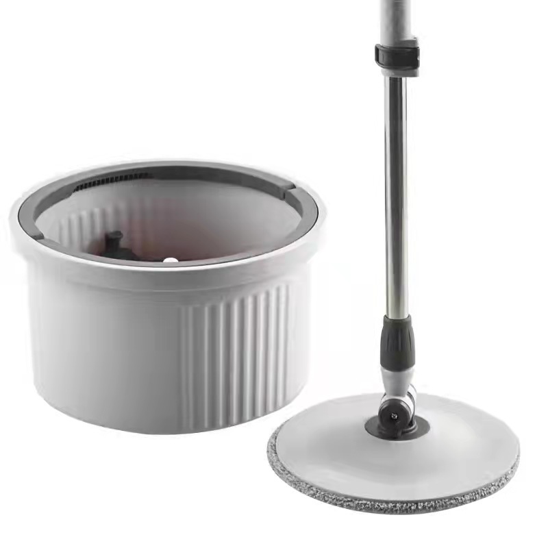 household floor cleaning plastic rotation round bucket with mop