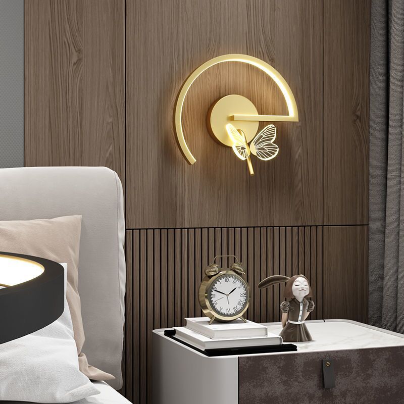 Butterfly Wall Lamp Luxury Bedroom Bedside Modern Minimalist Living Room Background Nordic Creative Aisle Corridor TV In