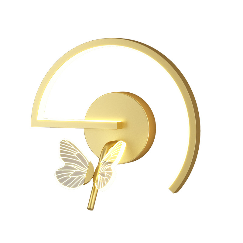 Butterfly Wall Lamp Luxury Bedroom Bedside Modern Minimalist Living Room Background Nordic Creative Aisle Corridor TV In