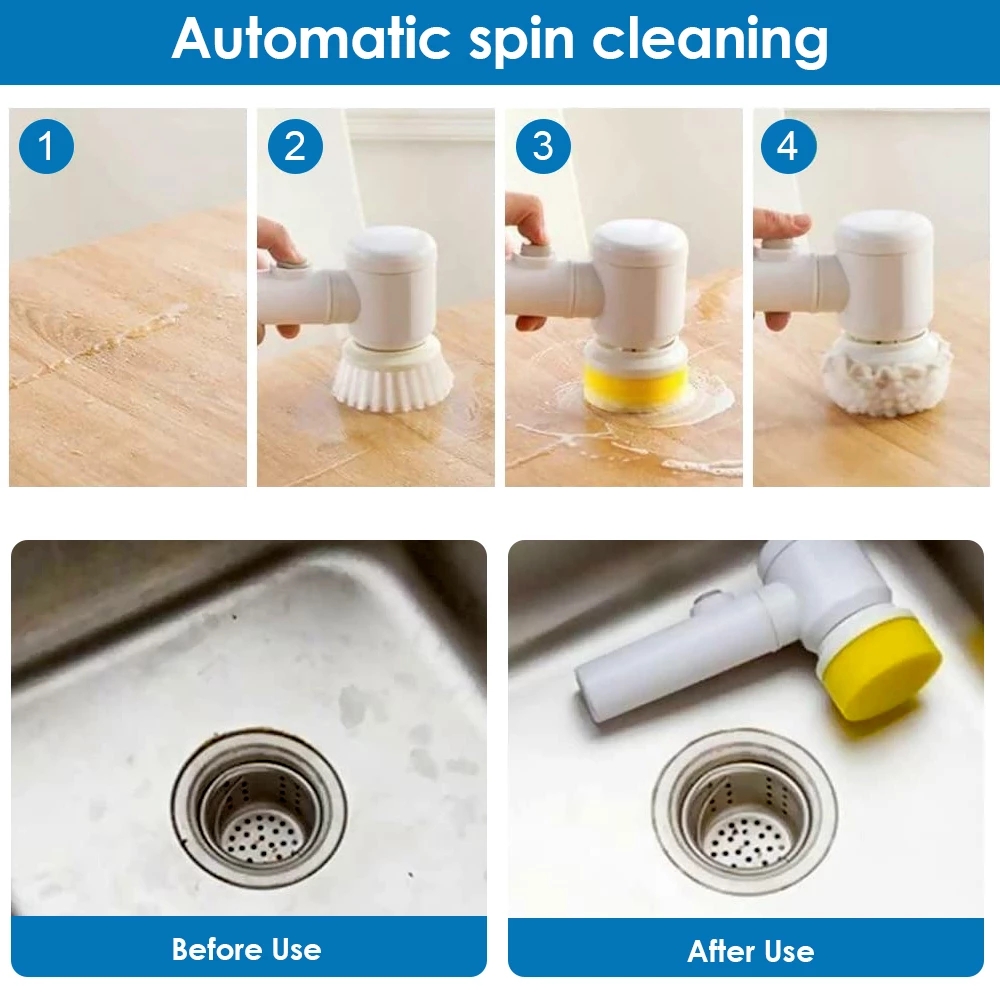 battery electric cleaning brush electric cleaning brush rechargeable for bathroom