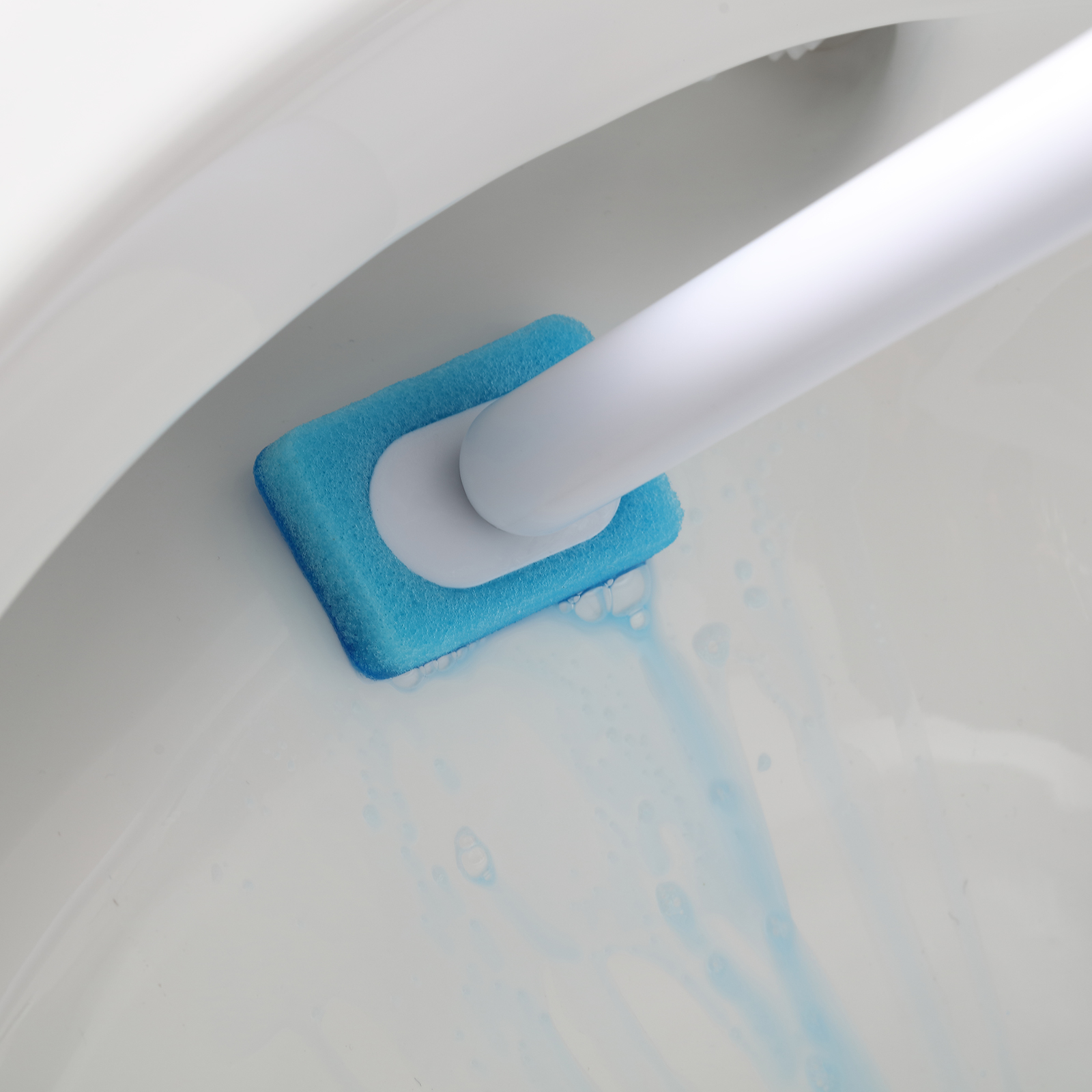 Sanga 2023 Household Long Handle Sponge Cleaning Wall-mounted Cleaner Brush Set With Holder Disposable Toilet Brush Refi