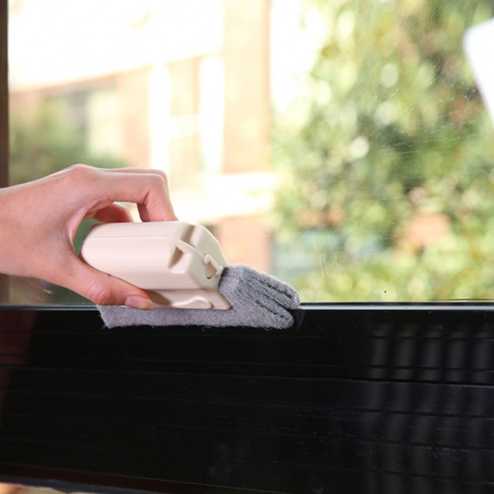 SHQS0078 Household Cleaning Slide Tools Magical  Floor Gap Trough Ditch Dust Wiper Brushes Cleaning Window Groove Cleani