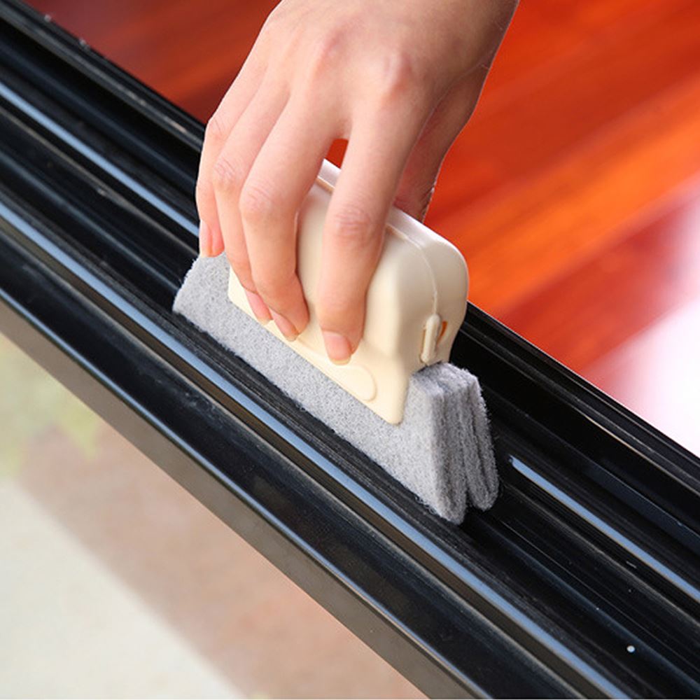 SHQS0078 Household Cleaning Slide Tools Magical  Floor Gap Trough Ditch Dust Wiper Brushes Cleaning Window Groove Cleani
