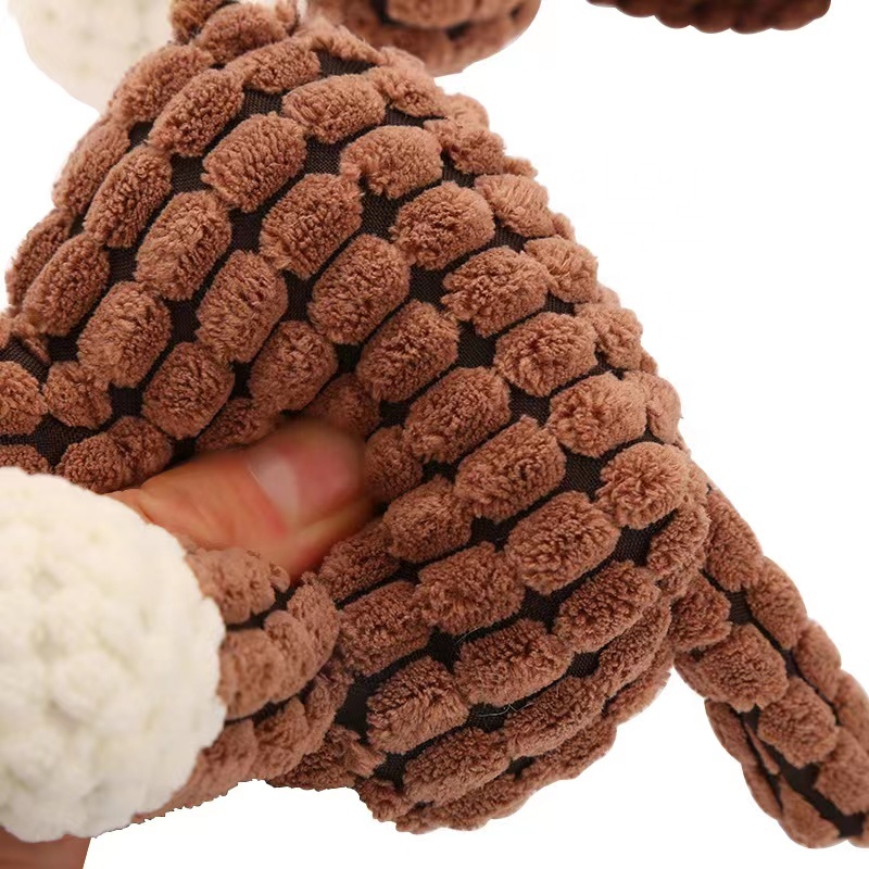 Petsway Hot Seller Cotton Stuffed Soft Plush Donkey Dog Toy Bite Resistant Teeth Cleaning Durable Chewing Squeaky Pet To