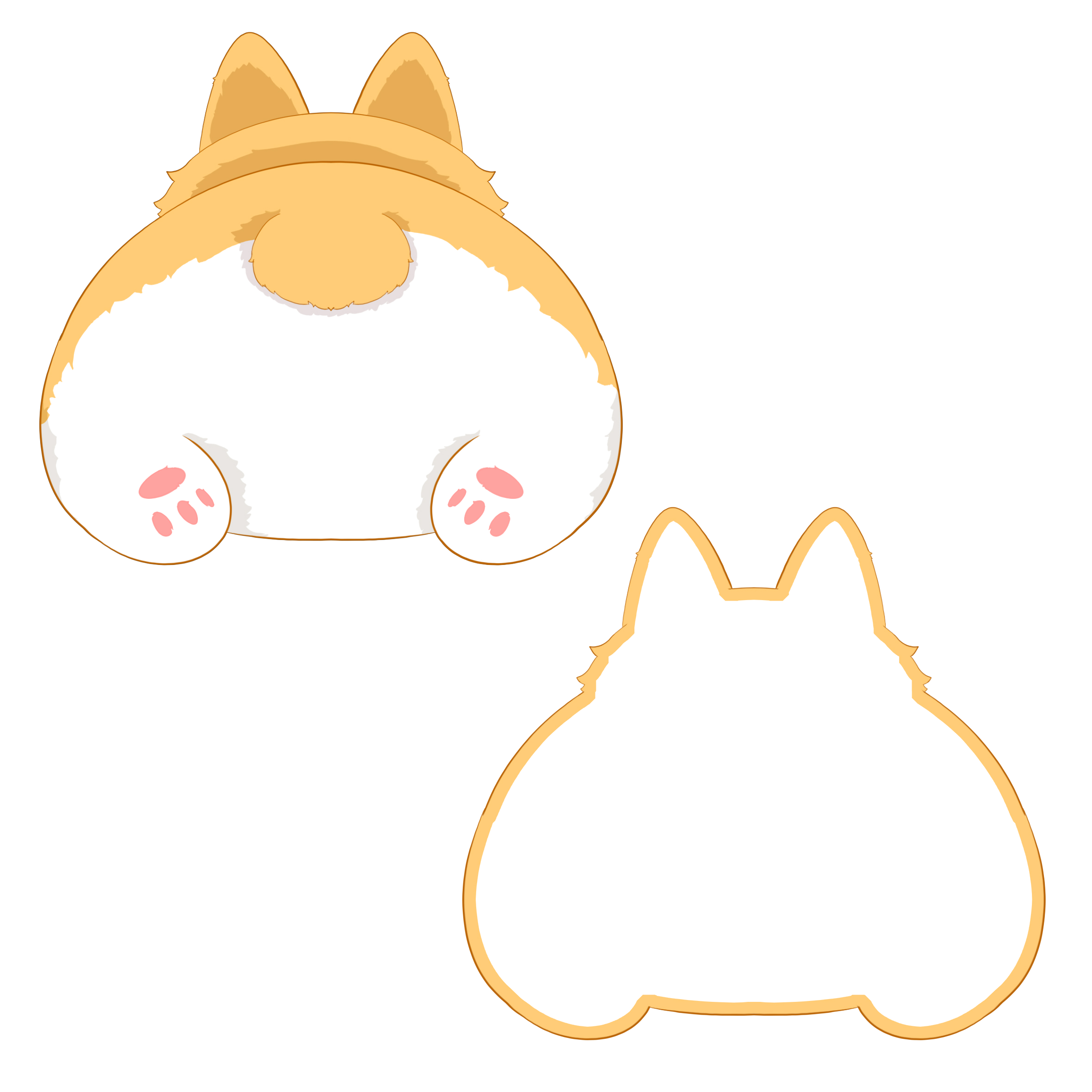 Chinese   Stuffed Corgi Plush Animal Toys Action Figure Make Your Design Real Personality Game Lover Gift Masco