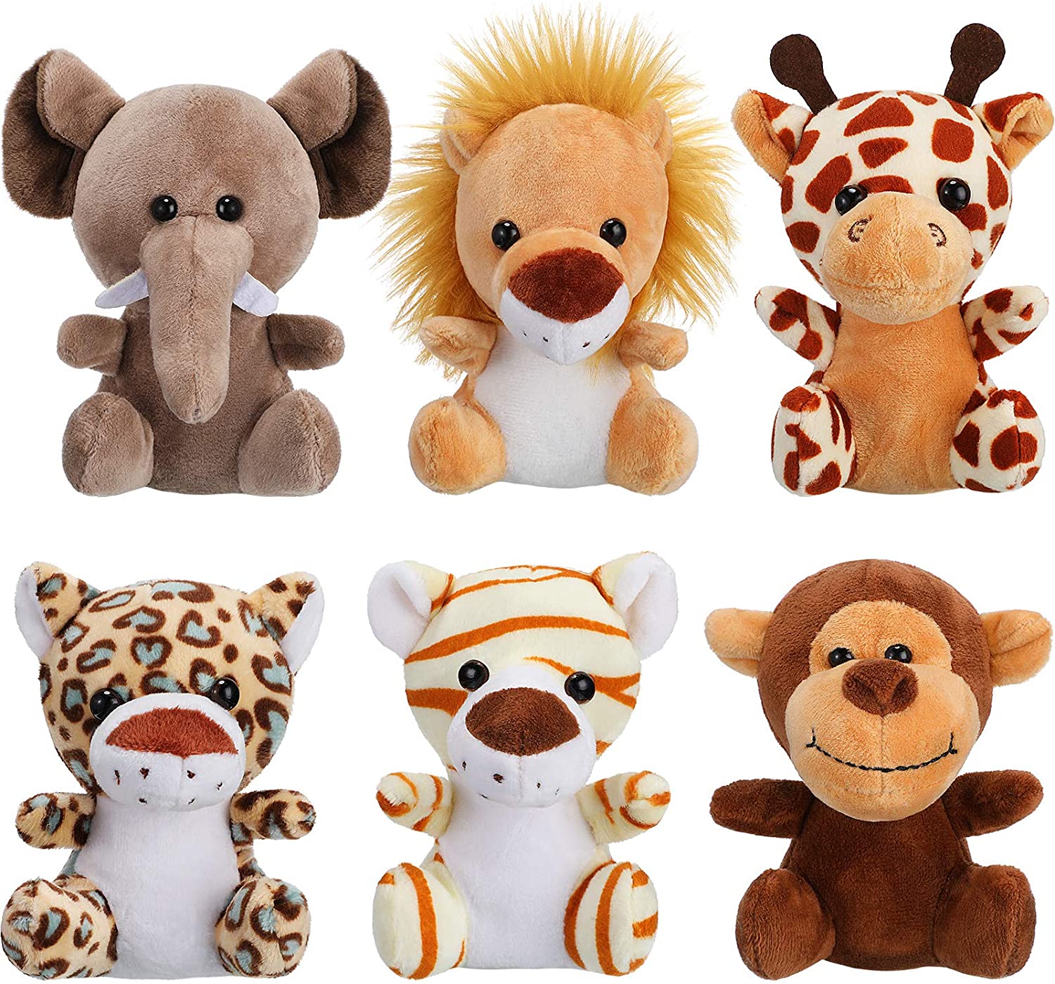 NEW Animal Plush Toys Stuffed Animals Set Cute Small Zoo Plush Keychains for Kids