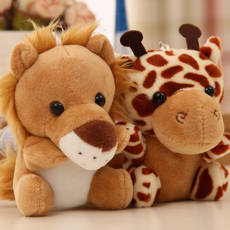 NEW Animal Plush Toys Stuffed Animals Set Cute Small Zoo Plush Keychains for Kids