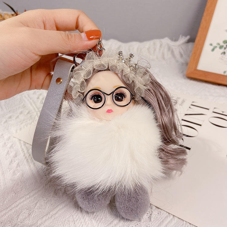  Cute Baby Key Chains Fashion Bags Pendants Toys Plush Doll Keychains