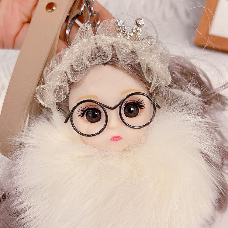 Cute Baby Key Chains Fashion Bags Pendants Toys Plush Doll Keychains