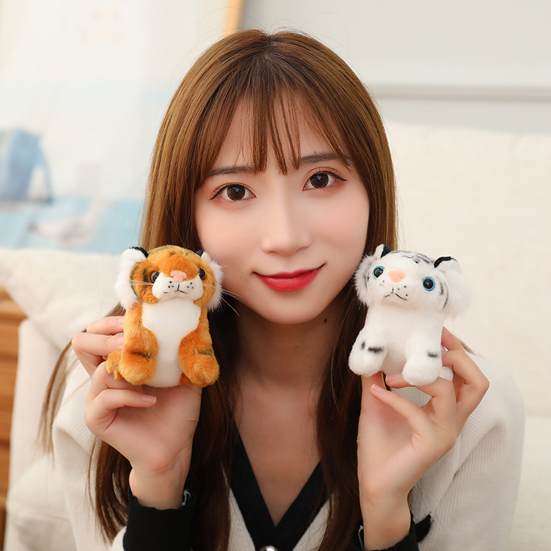  Soft Mini Stuffed Animals Tiger Keychain Small Tiger Plush Keychain Toys