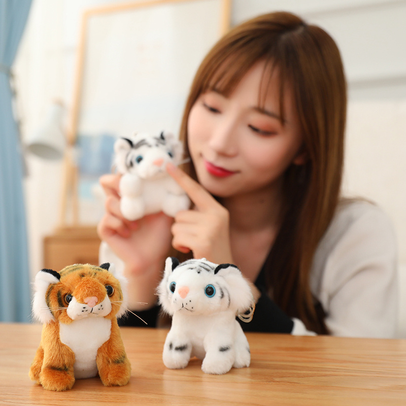  Soft Mini Stuffed Animals Tiger Keychain Small Tiger Plush Keychain Toys