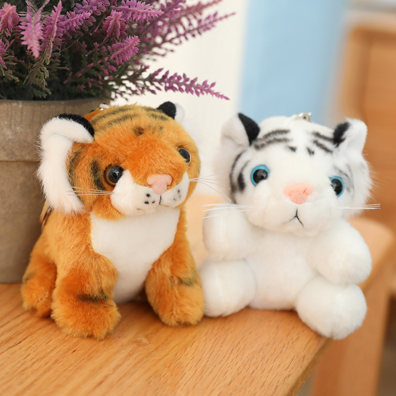  Soft Mini Stuffed Animals Tiger Keychain Small Tiger Plush Keychain Toys