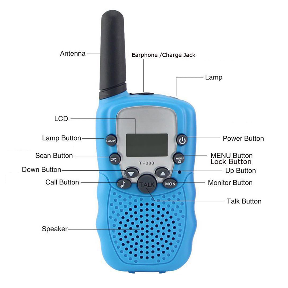 Shenzhen T388 Toy Handheld X025 Kids Walkie Talkies 2 Pack Walkie-Talkies For Children