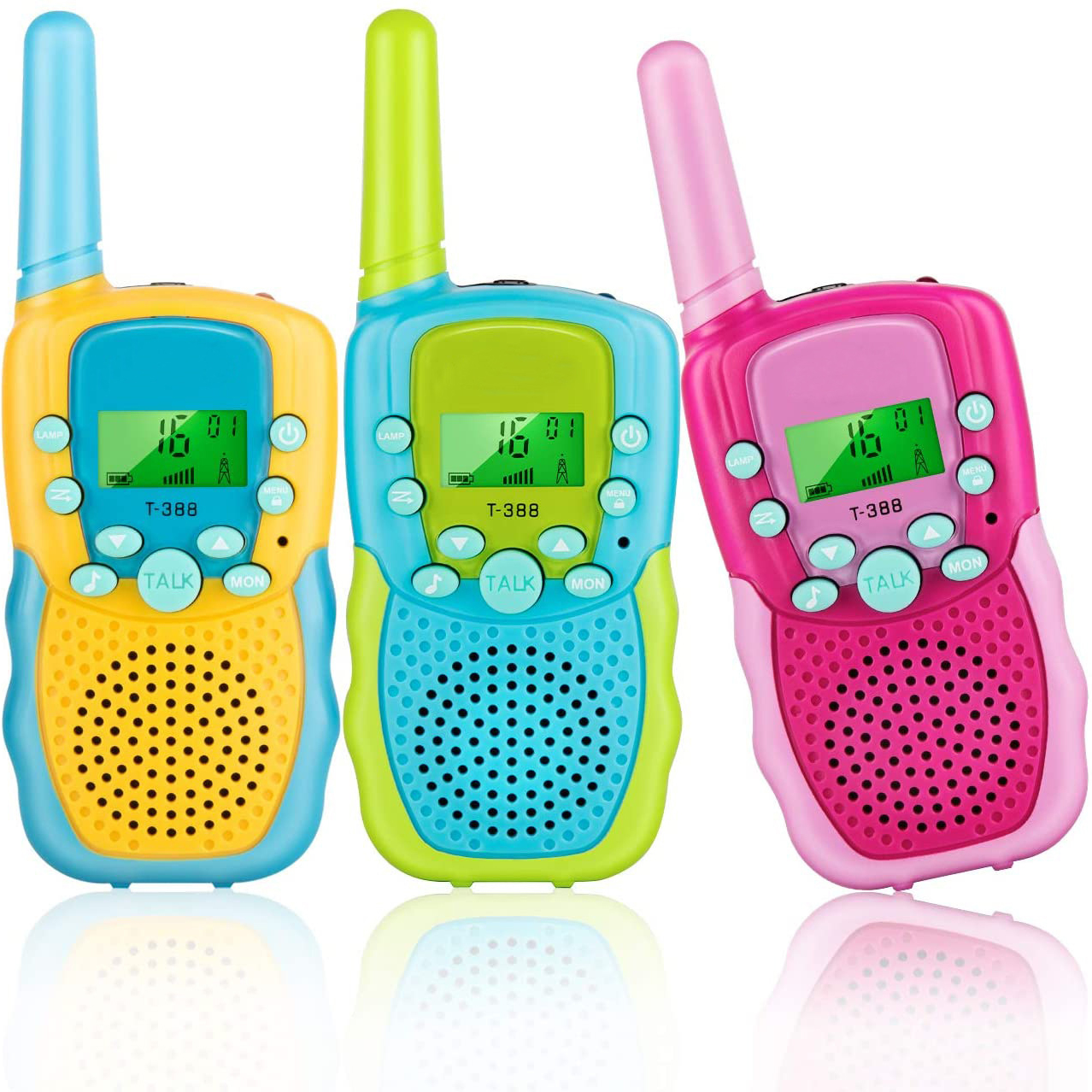 HQG Kids Walkie Talkie Two Ways Radio Toy Walkie Talkie for Kids 3 Miles Range 22 Channels Built in Flash Light